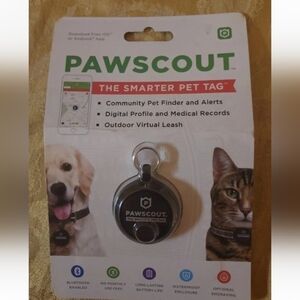 PAWSCOUT The Smarter Pet Tag Community Pet Finder & Alerts Bluetooth Black NEW